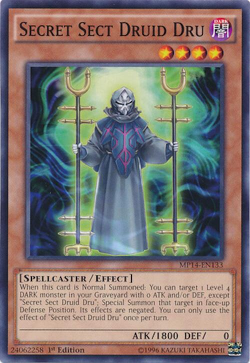 Secret Sect Druid Dru — 2014 Mega-Tins Mega-Pack (MP14-133) Yu-Gi-Oh! card Image principale du produit