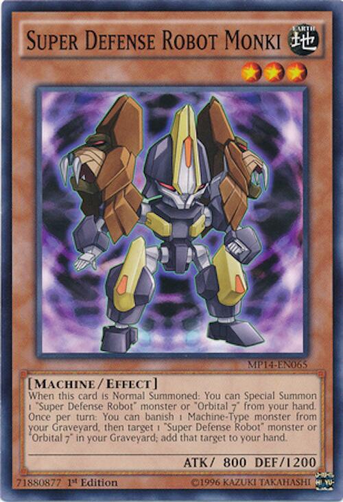 Super Defense Robot Monki — 2014 Mega-Tins Mega-Pack (MP14-065) Yu-Gi-Oh! card Image principale du produit