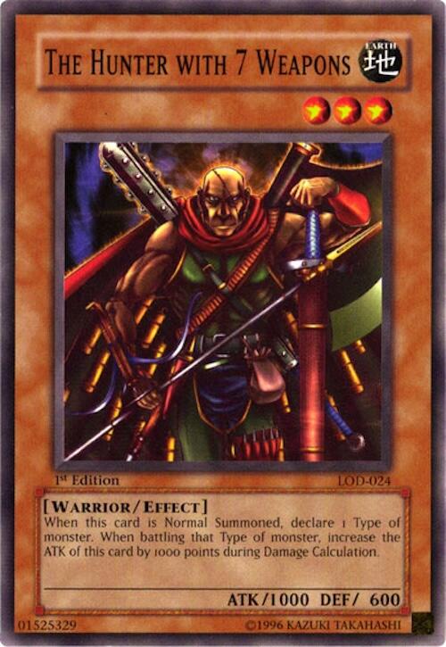 The Hunter with 7 Weapons — Legacy of Darkness (LOD-024) Yu-Gi-Oh! card Main image