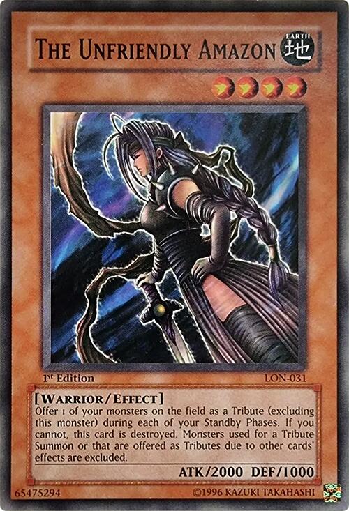 The Unfriendly Amazon — Labyrinth of Nightmare (LON-031) Yu-Gi-Oh! card