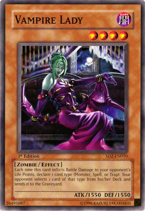 Vampire Lady — Structure Deck: Zombie Madness (SD2-010) Yu-Gi-Oh! card Image principale du produit