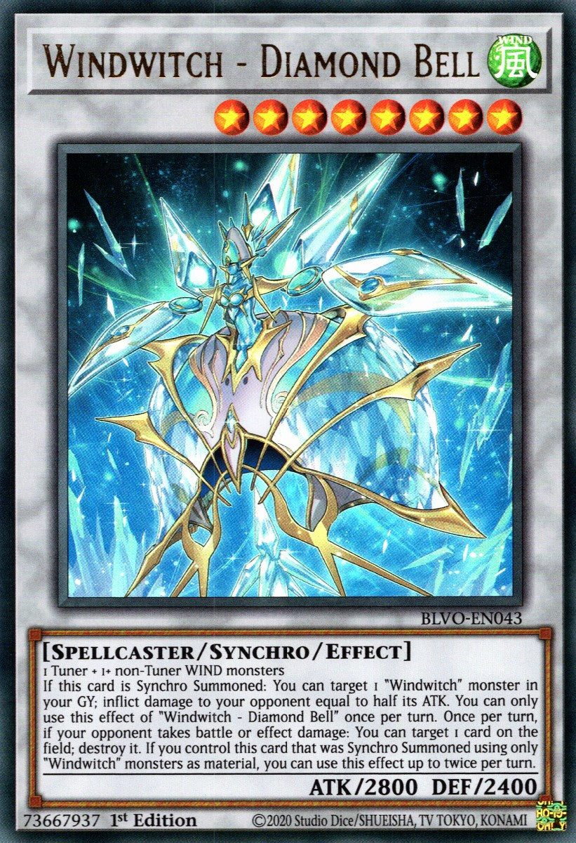 Windwitch - Diamond Bell — Blazing Vortex (BLVO-043) Yu-Gi-Oh! card Image principale du produit