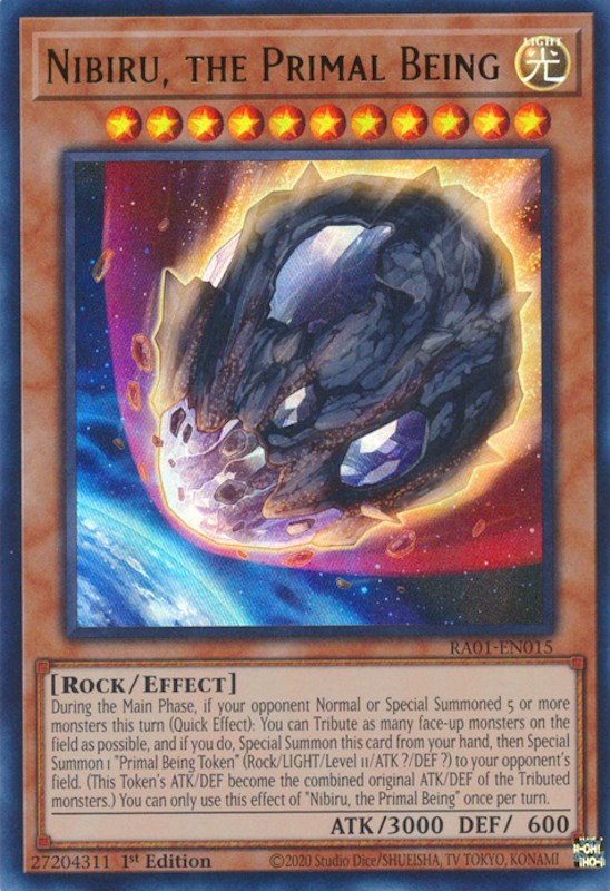 Nibiru, the Primal Being — 25th Anniversary Rarity Collection (RA01-015) Yu-Gi-Oh! card