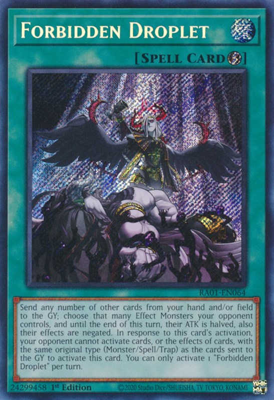 Forbidden Droplet — 25th Anniversary Rarity Collection (RA01-064) Yu-Gi-Oh! card