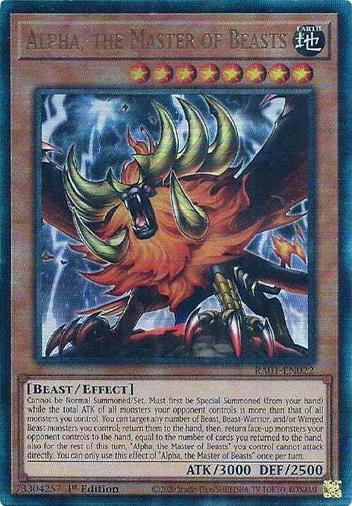 Alpha, the Master of Beasts — 25th Anniversary Rarity Collection (RA01-022) Yu-Gi-Oh! card