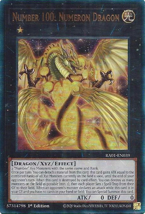 Number 100: Numeron Dragon — 25th Anniversary Rarity Collection (RA01-039) Yu-Gi-Oh! card