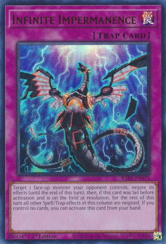 Infinite Impermanence — 25th Anniversary Rarity Collection (RA01-075) Yu-Gi-Oh! card Hauptbild