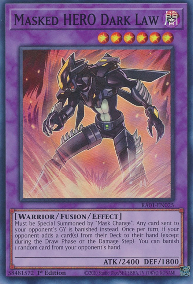 Masked HERO Dark Law — 25th Anniversary Rarity Collection (RA01-025) Yu-Gi-Oh! card