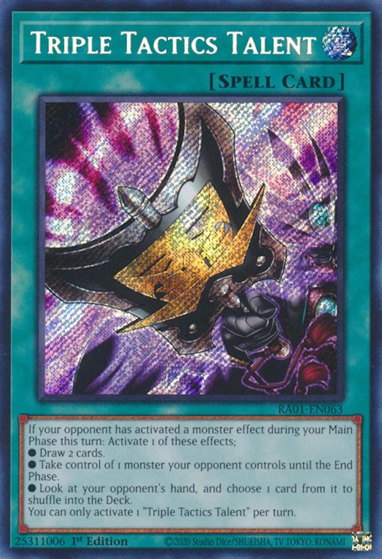 Triple Tactics Talent — 25th Anniversary Rarity Collection (RA01-063) Yu-Gi-Oh! card Hoofdafbeelding