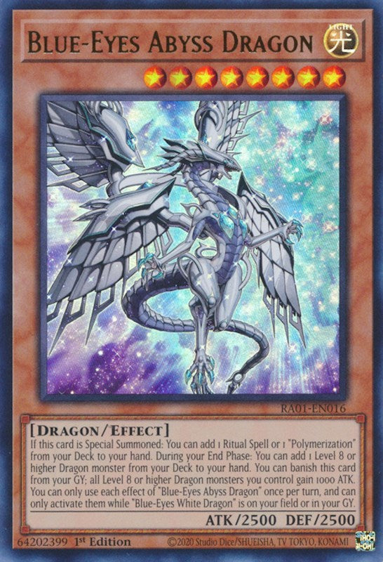 Blue-Eyes Abyss Dragon — 25th Anniversary Rarity Collection (RA01-016) Yu-Gi-Oh! card