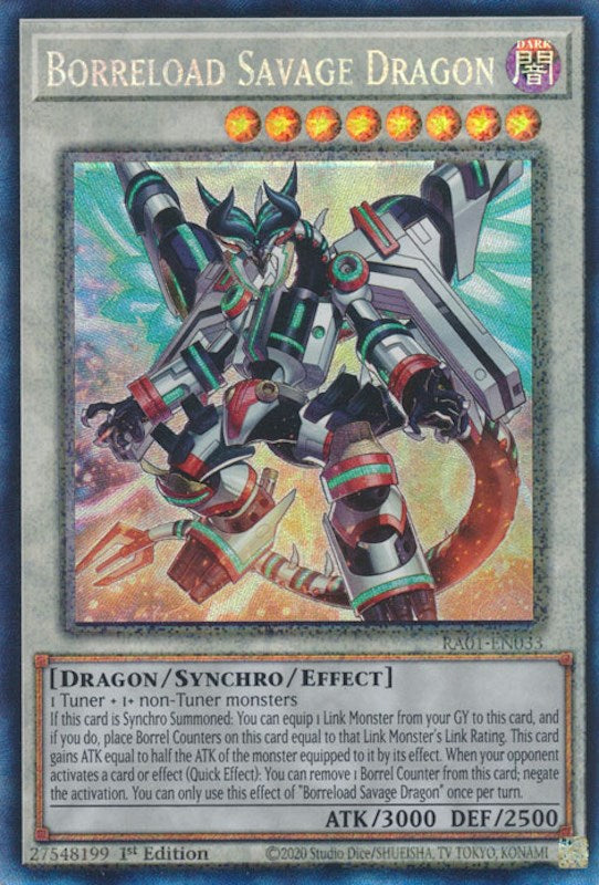 Borreload Savage Dragon — 25th Anniversary Rarity Collection (RA01-033) Yu-Gi-Oh! card Hoofdafbeelding