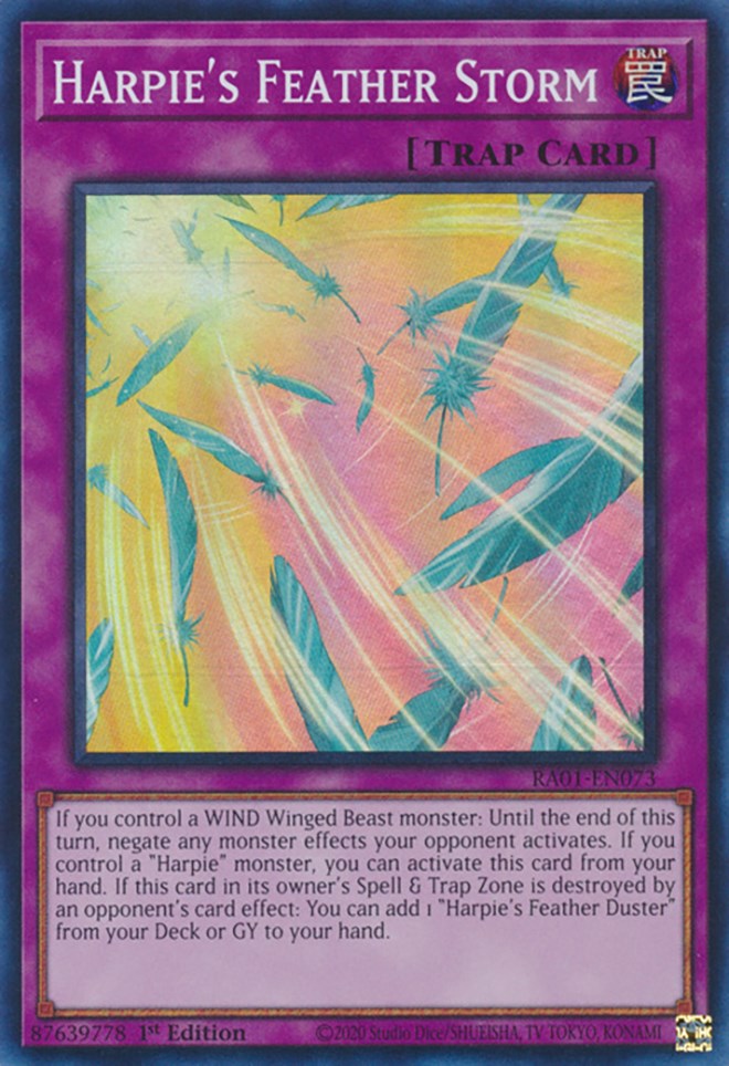 Harpie's Feather Storm — 25th Anniversary Rarity Collection (RA01-073) Yu-Gi-Oh! card