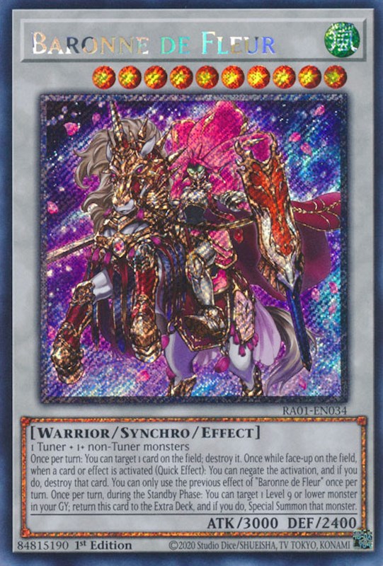 Baronne de Fleur — 25th Anniversary Rarity Collection (RA01-034) Yu-Gi-Oh! card