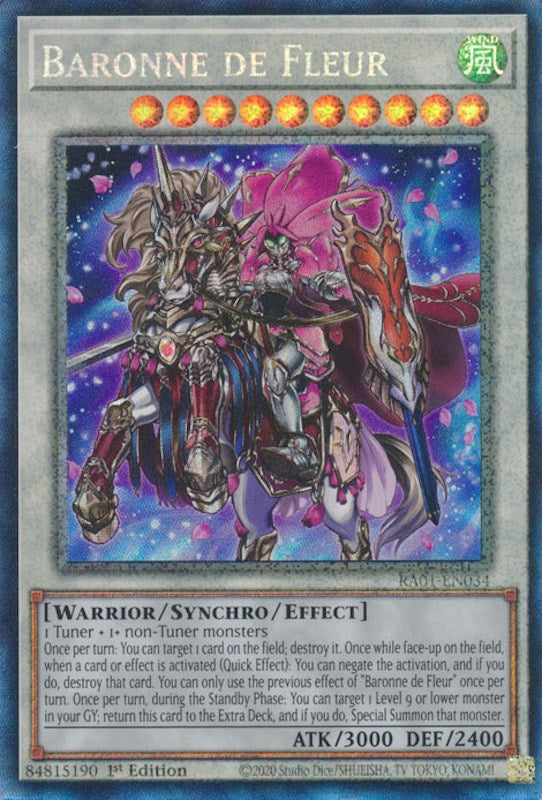 Baronne de Fleur — 25th Anniversary Rarity Collection (RA01-034) Yu-Gi-Oh! card