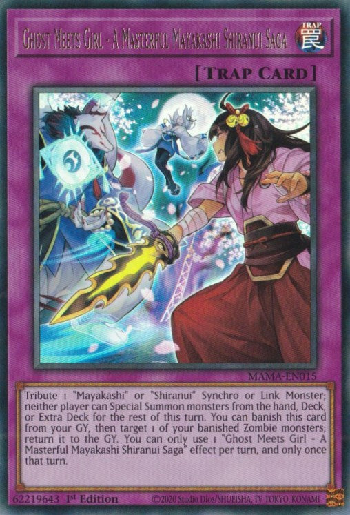 Ghost Meets Girl - A Masterful Mayakashi Shiranui Saga — Magnificent Mavens (MAMA-015) Yu-Gi-Oh! card Image principale du produit