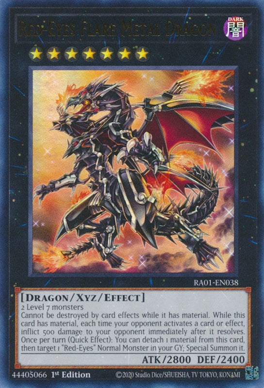 Red-Eyes Flare Metal Dragon — 25th Anniversary Rarity Collection (RA01-038) Yu-Gi-Oh! card
