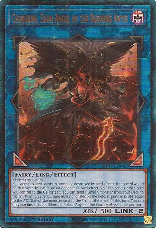 Cherubini, Ebon Angel of the Burning Abyss — 25th Anniversary Rarity Collection (RA01-042) Yu-Gi-Oh! card