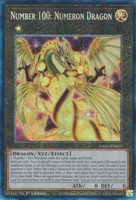 Number 100: Numeron Dragon — 25th Anniversary Rarity Collection (RA01-039) Yu-Gi-Oh! card