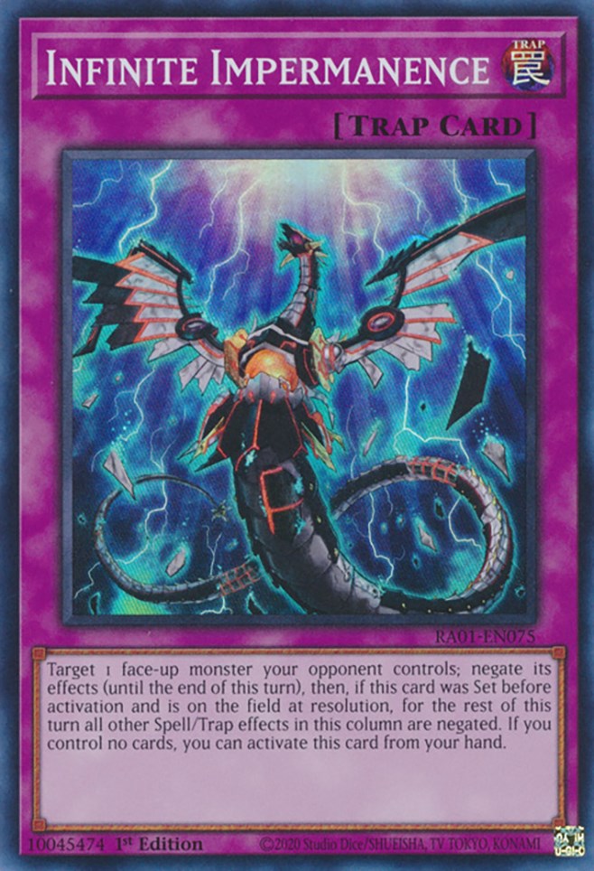 Infinite Impermanence — 25th Anniversary Rarity Collection (RA01-075) Yu-Gi-Oh! card