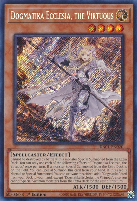 Dogmatika Ecclesia, the Virtuous — 25th Anniversary Rarity Collection (RA01-020) Yu-Gi-Oh! card