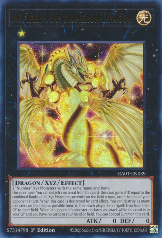Number 100: Numeron Dragon — 25th Anniversary Rarity Collection (RA01-039) Yu-Gi-Oh! card