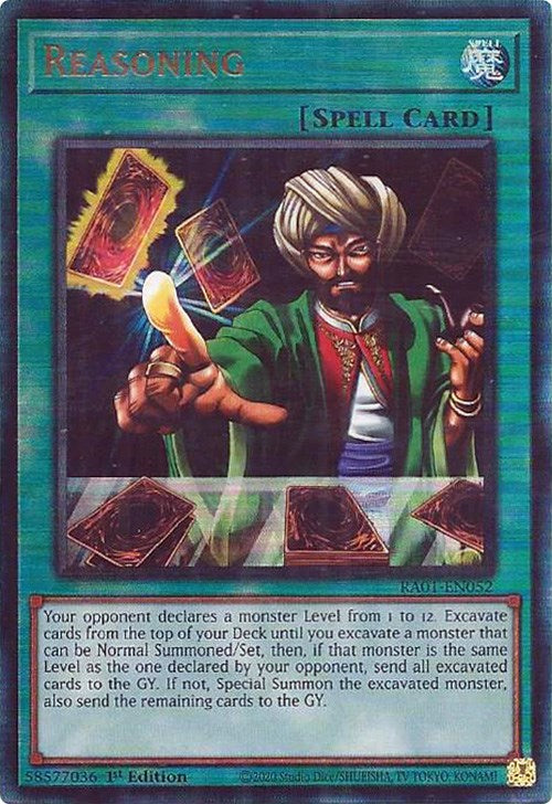 Reasoning — 25th Anniversary Rarity Collection (RA01-052) Yu-Gi-Oh! card
