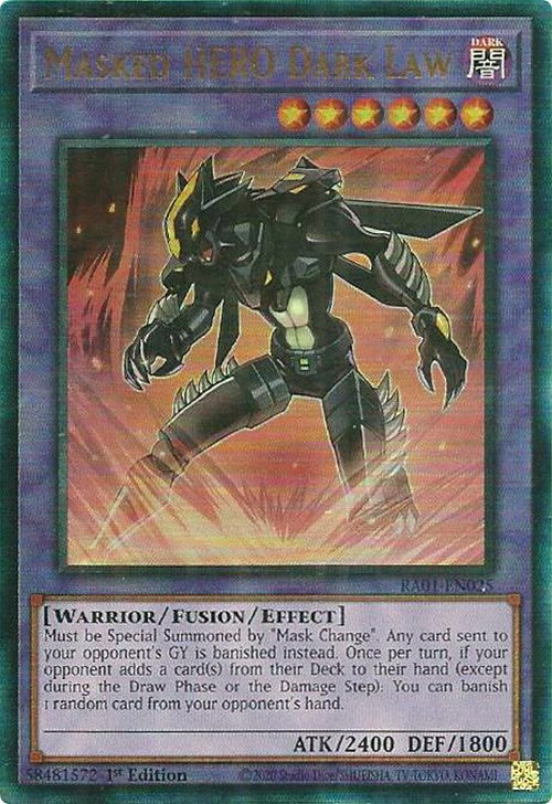 Masked HERO Dark Law — 25th Anniversary Rarity Collection (RA01-025) Yu-Gi-Oh! card