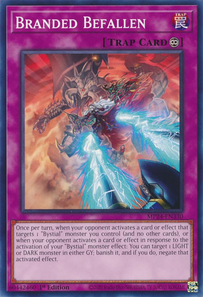 Branded Befallen — 25th Anniversary Tin: Dueling Mirrors (MP24-330) Yu-Gi-Oh! card