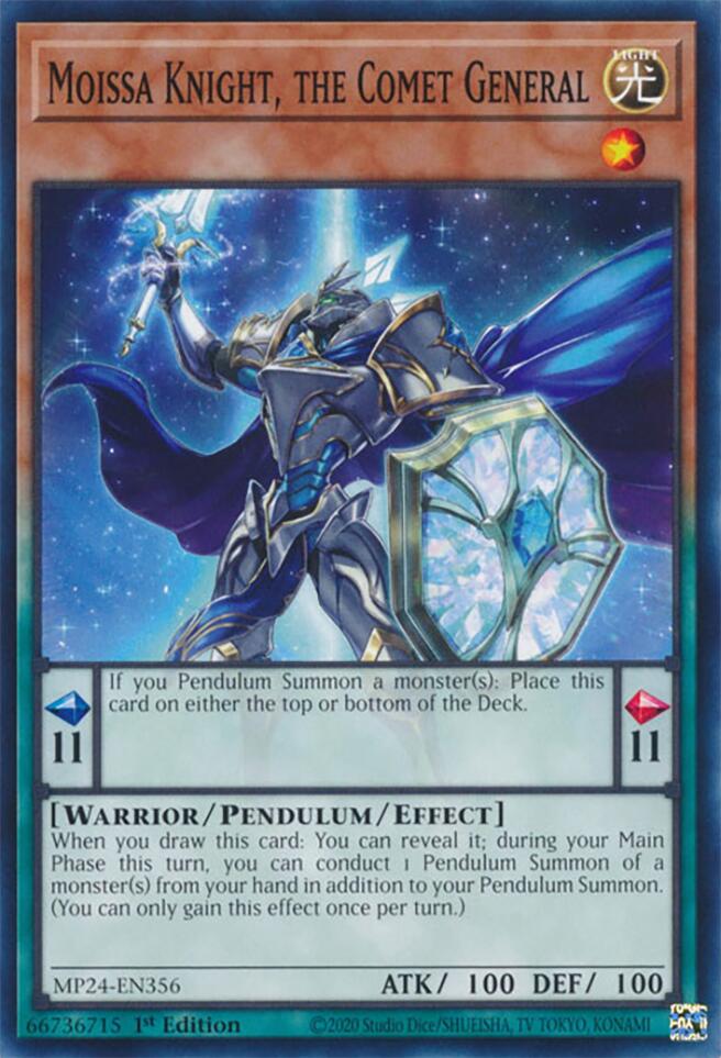 Moissa Knight, the Comet General — 25th Anniversary Tin: Dueling Mirrors (MP24-356) Yu-Gi-Oh! card
