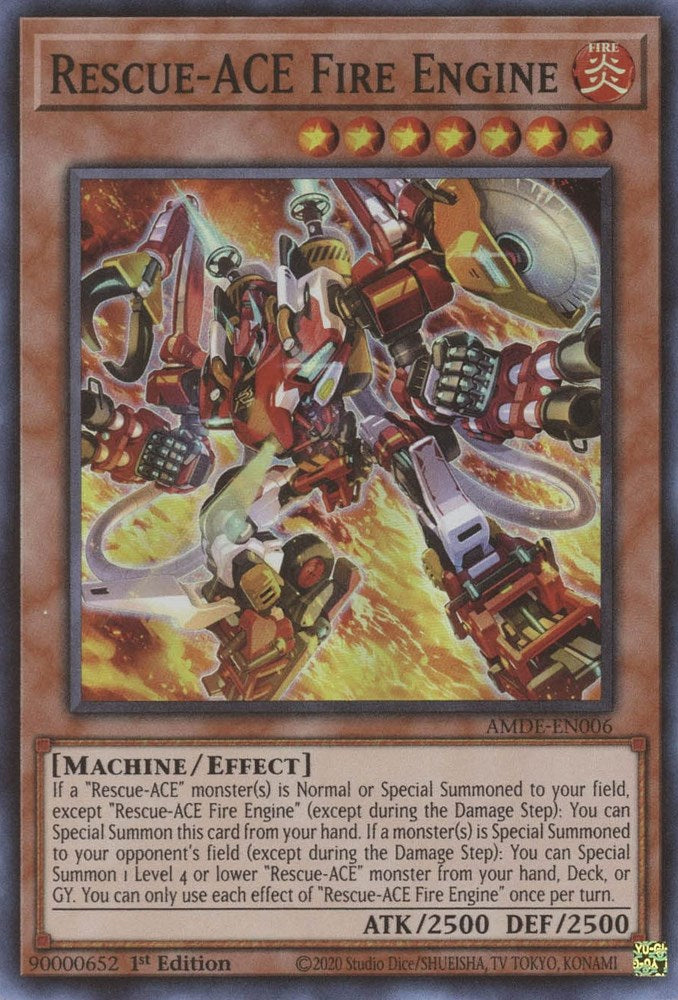 Rescue-ACE Fire Engine — Amazing Defenders (AMDE-006) Yu-Gi-Oh! card Immagine principale del prodotto
