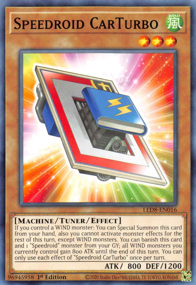 Speedroid CarTurbo — Legendary Duelists: Synchro Storm (LED8-016) Yu-Gi-Oh! card Hauptbild