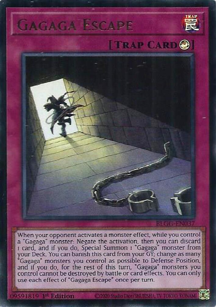 Gagaga Escape — Battles of Legend: Glorious Gallery (BLGG-037) Yu-Gi-Oh! card Hauptbild