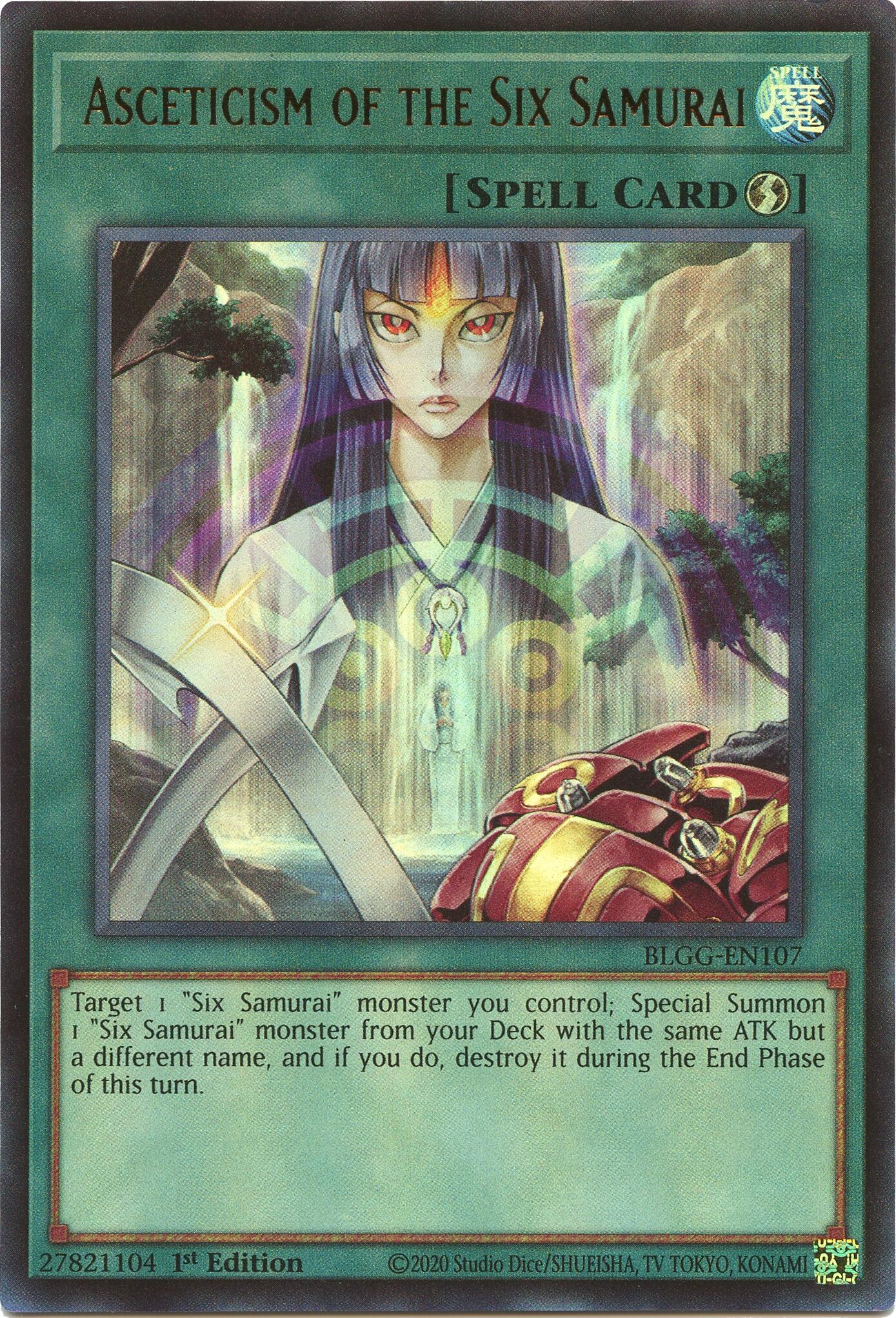 Asceticism of the Six Samurai — Battles of Legend: Glorious Gallery (BLGG-107) Yu-Gi-Oh! card Main image
