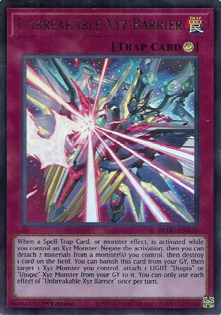 Unbreakable Xyz Barrier — Battles of Legend: Glorious Gallery (BLGG-135) Yu-Gi-Oh! card Main image