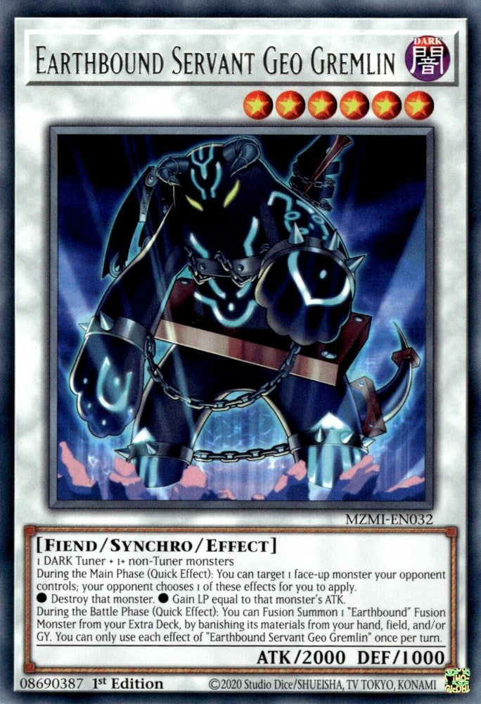 Earthbound Servant Geo Gremlin — Maze of Millennia (MZMI-032) Yu-Gi-Oh! card Hauptbild