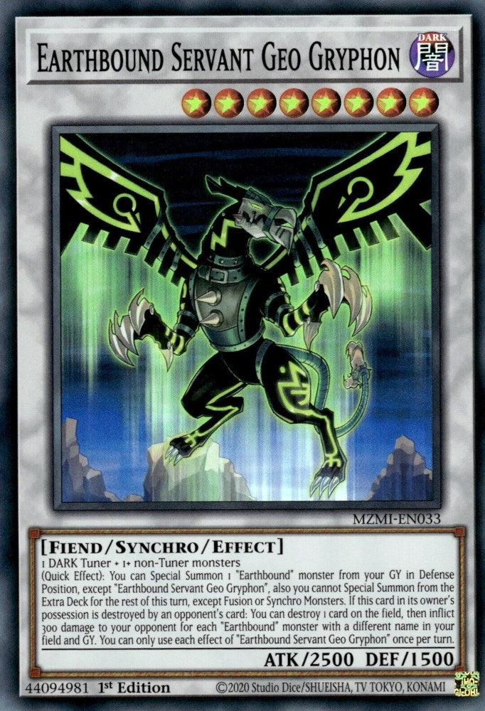Earthbound Servant Geo Gryphon — Maze of Millennia (MZMI-033) Yu-Gi-Oh! card Hauptbild