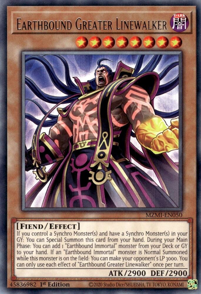 Earthbound Greater Linewalker — Maze of Millennia (MZMI-050) Yu-Gi-Oh! card