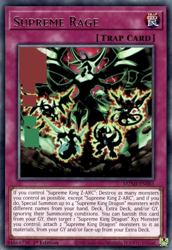Supreme Rage — Maze of Millennia (MZMI-061) Yu-Gi-Oh! card