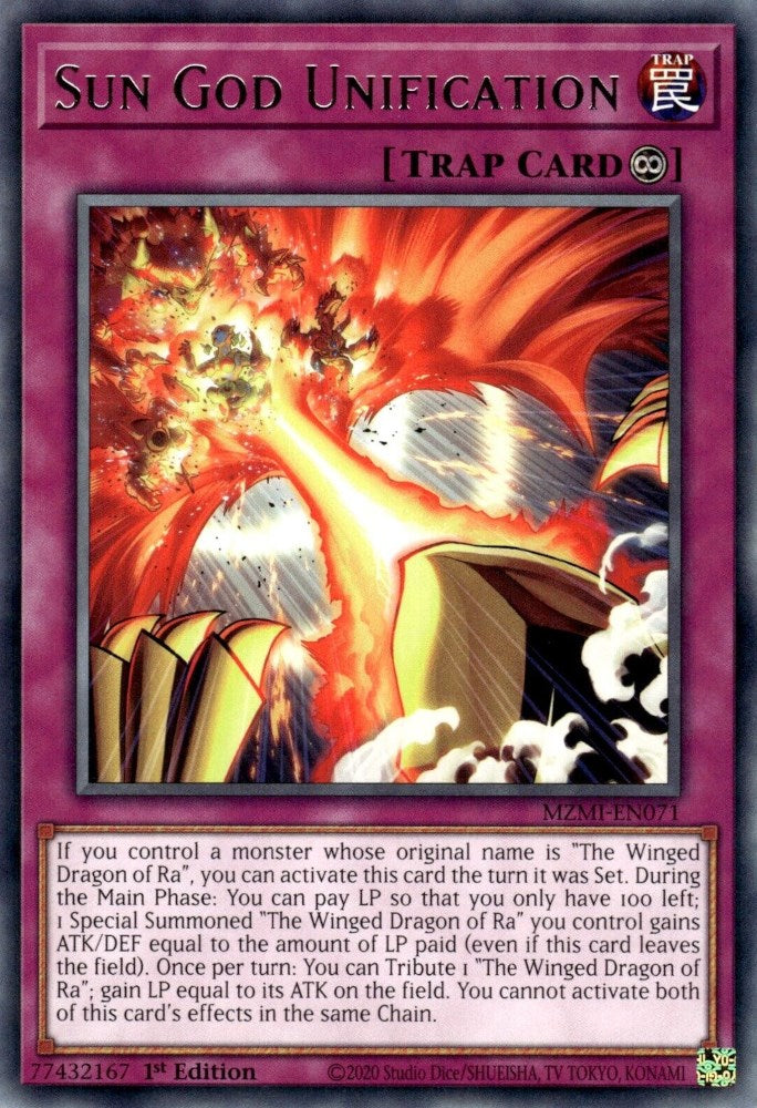 Sun God Unification — Maze of Millennia (MZMI-071) Yu-Gi-Oh! card