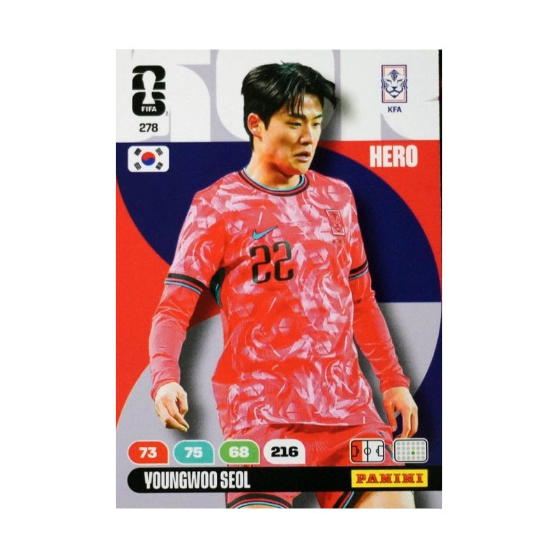 Youngwoo Seol Zuid-Korea Panini FIFA World Cup 2026 Adrenalyn XL Hero 278