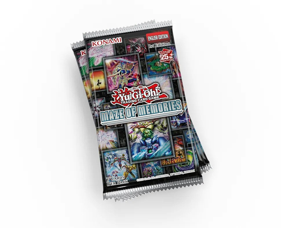 Yu-Gi-Oh! Maze of Memories - de losse Engelse 1st Edition boosterpakjes (7 kaarten per pakje) uit de booster box