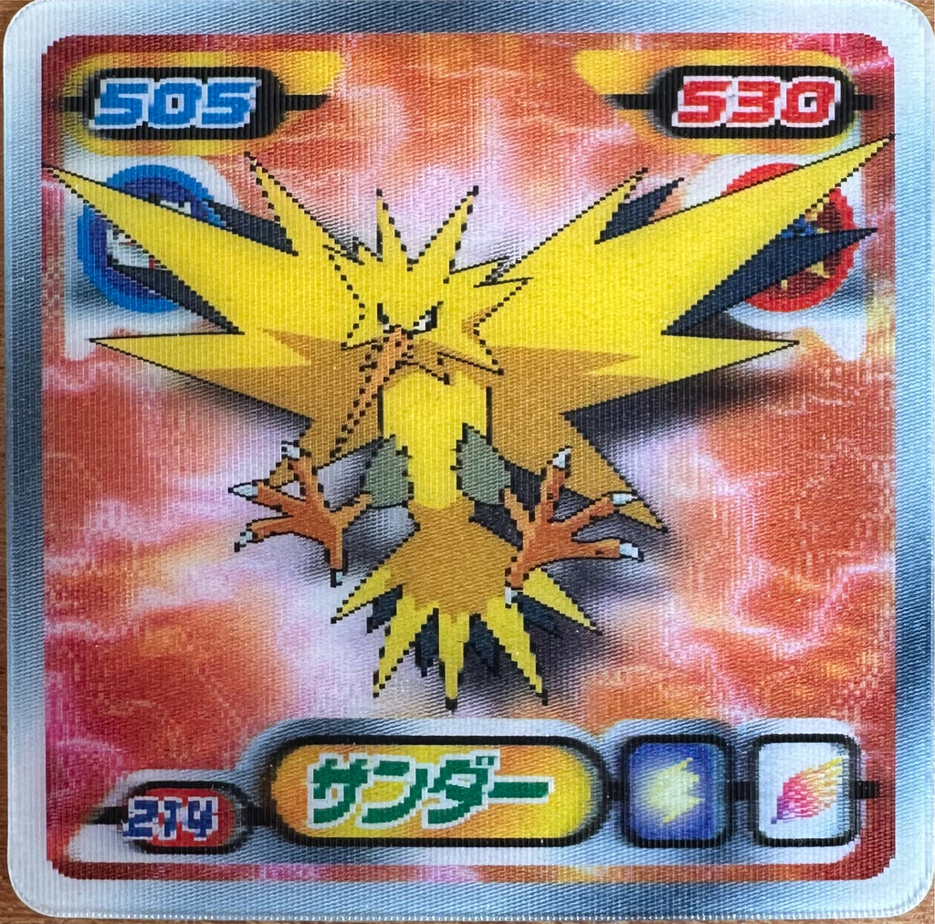 Zapdos #214 Pokemon sticker Japanese 2008 voorkant